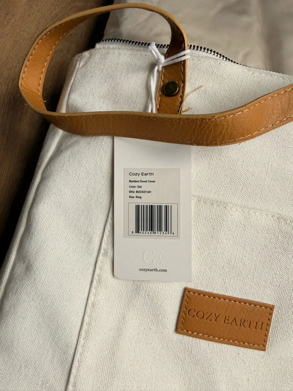 Cozy Earth Bamboo Duvet Cover - King/Cali King - Oat - $308 retail